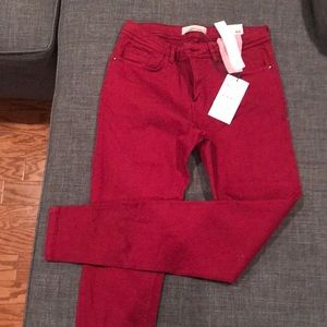 Red jeggings